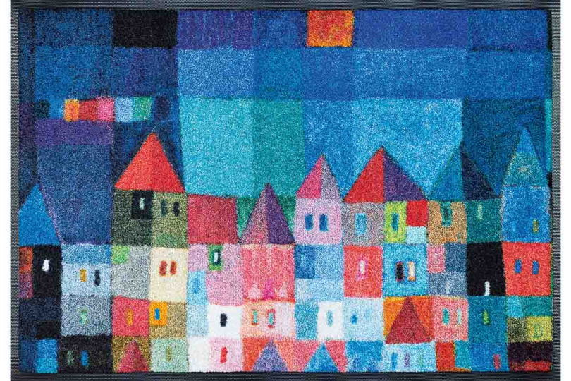 Deurmat Design Colourful Houses Deurmat Design Colourful Houses