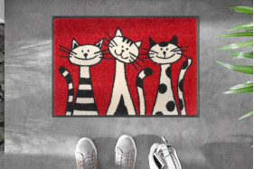 Deurmat Design Three Cats